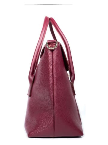 maison héritage PARIS Leder-Henkeltasche "Elara" in Bordeaux - (B)36 x (H)26 x (T)12 cm
