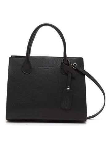 maison héritage PARIS Leren handtas "Trip Graine" zwart - (B)30 x (H)24 x (D)15 cm