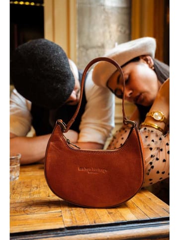 maison héritage PARIS Leder-Schultertasche "Orion" in Hellbraun - (B)21 x (H)18 x (T)5 cm