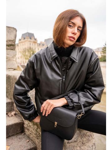 maison héritage PARIS Leder-Umhängetasche "Peny" in Schwarz - (B)23 x (H)16 x (T)8 cm
