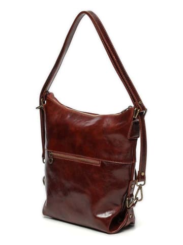 maison héritage PARIS Leder-Schultertasche "Alexis" in Braun - (B)32 x (H)32 x (T)9 cm