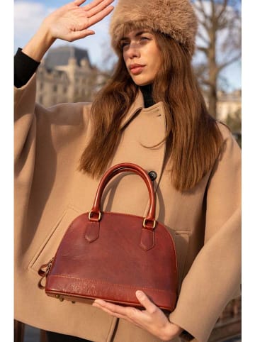 maison héritage PARIS Leder-Henkeltasche "Yasuo" in Braun - (B)30 x (H)23 x (T)12 cm