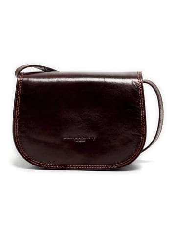 maison héritage PARIS Leren schoudertas bruin - (B)25 x (H)19 x (D)9 cm