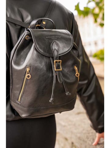 maison héritage PARIS Leder-Rucksack "Eloi" in Schwarz - (B)32 x (H)32 x (T)14 cm