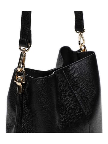 maison héritage PARIS Leren schoudertas "Bruna Graine" zwart - (B)26 x (H)23 x (D)16 cm