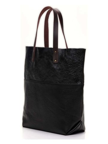 maison héritage PARIS Leren shopper "Alon" zwart - (B)43 x (H)43 x (D)12 cm
