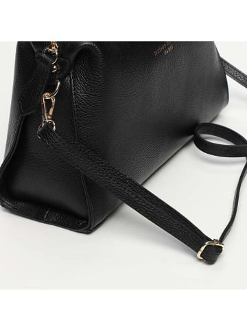 maison héritage PARIS Leder-Henkeltasche "Giulia" in Schwarz - (B)32 x (H)20 x (T)12 cm