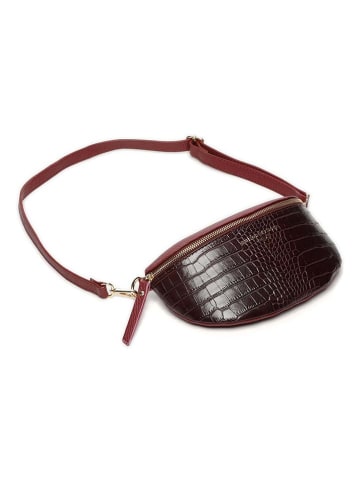 maison héritage PARIS Leder-Brustbeutel "Kimi Croco" in Bordeaux - (B)28 x (H)15 x (T)5 cm