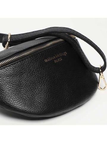 maison héritage PARIS Leren borstbuidel "Kimi" zwart - (B)28 x (H)15 x (D)5 cm