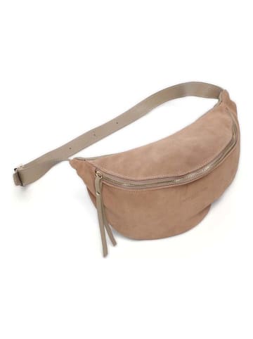 maison héritage PARIS Leren borstbuidel "Rachel" beige - (B)34 x (H)17 cm