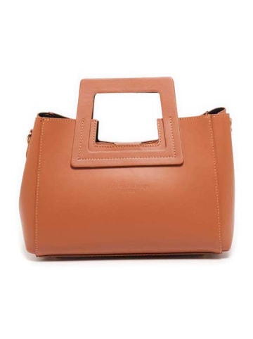 maison héritage PARIS Leder-Henkeltasche "Jini" in Hellbraun - (B)30 x (H)22 x (T)10 cm