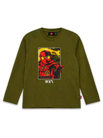 LEGO Longsleeve in Khaki/ Rot