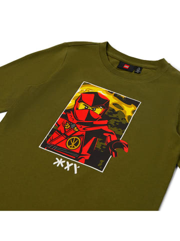 LEGO Longsleeve in Khaki/ Rot