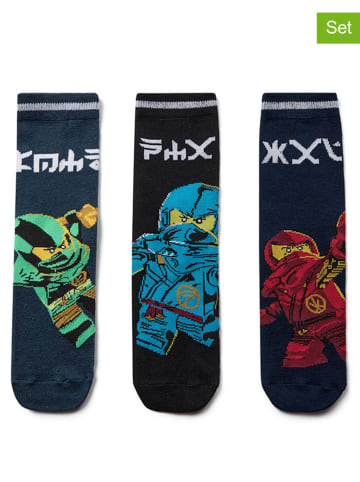 LEGO 3er-Set: Socken in Bunt/ Dunkelblau