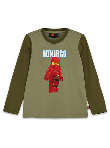 LEGO Longsleeve in Khaki/ Rot