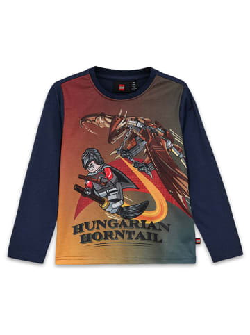 LEGO Longsleeve in Dunkelblau/ Orange