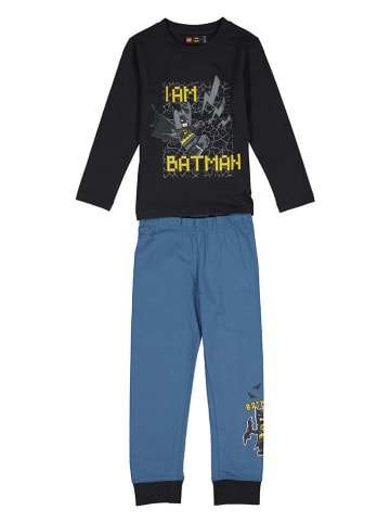 LEGO Pyjama in Schwarz/ Blau