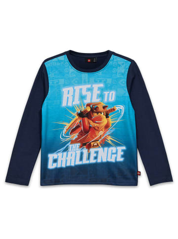LEGO Longsleeve in Dunkelblau/ Orange