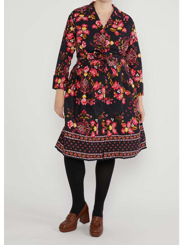 Blutsgeschwister Kleid in Schwarz/ Pink/ Gelb