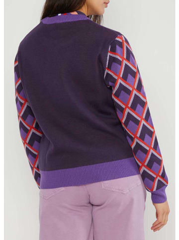 Blutsgeschwister Pullover "Cosy Storyteller" in Lila/ Rot