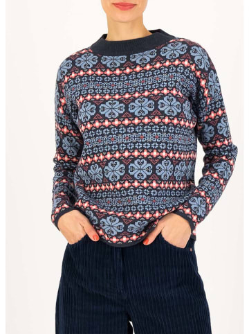 Blutsgeschwister Pullover "Holmenkollen Hüttenzauber" in Hellblau/ Dunkelblau/ Rosa