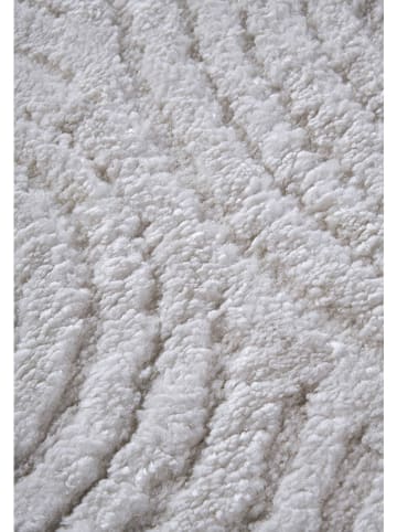 Elle Decoration Hochflor-Teppich "Chappe" in Weiß/ Creme