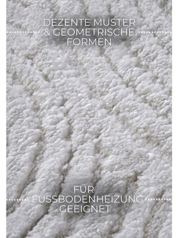 Elle Decoration Hoogpolig tapijt "Chappe" crème