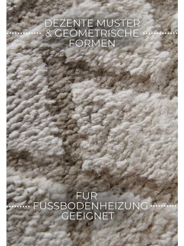 Elle Decoration Hochflor-Teppich "Itinerance" in Beige