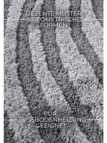 Elle Decoration Hochflor-Teppich "Pigment" in Hellgrau