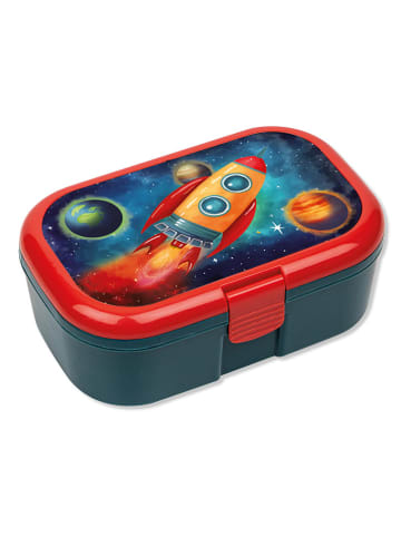 Lutz Mauder Lunchbox "Retrorakete" in Dunkelblau - (L)16,5 x (B)10,5 x (H)6,5 cm