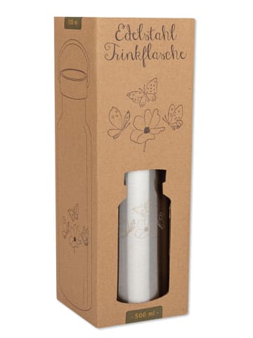 Lutz Mauder Edelstahl-Trinkflasche "Schmetterling" in Silber - 500 ml