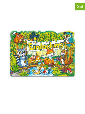 Lutz Mauder Einladungs-Set "Waldtiere" in Grün