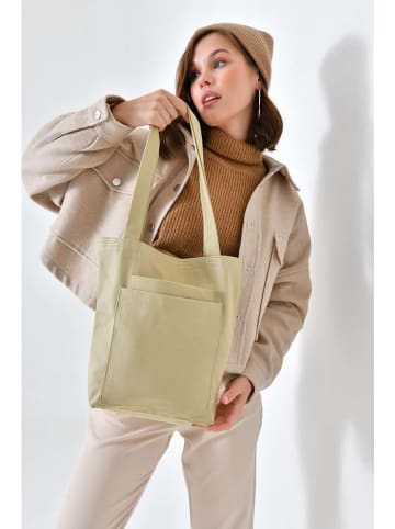 BAGmori Schultertasche in Gelb - (B)33 x (H)45 x (T)10 cm
