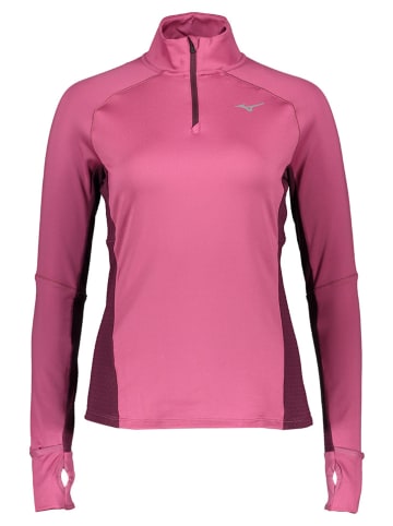 Mizuno Koszulka "Warmalite" w kolorze różowym do biegania