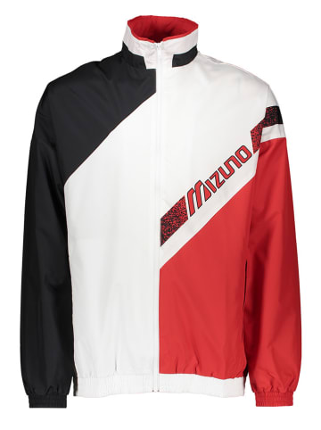 Mizuno Trainingsjacke "Track" in Weiß/ Rot/ Schwarz