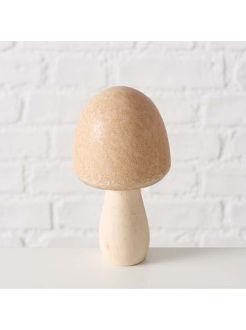 Boltze 2er-Set: Dekoaufsteller "Fazy" in Beige - (H)14 cm