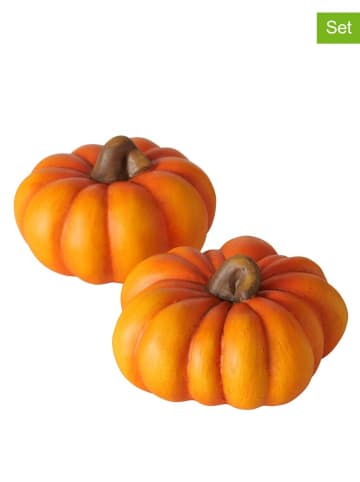 Boltze 2er-Set: Dekoaufsteller "Inka" in Orange - (H)9,5 cm