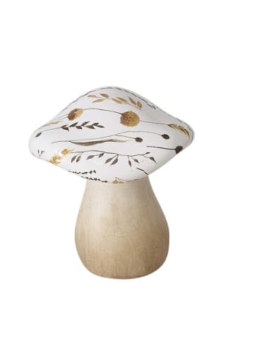 Boltze 2-delige set: decoratieve objecten "Jelena" beige/wit - (H)12 cm