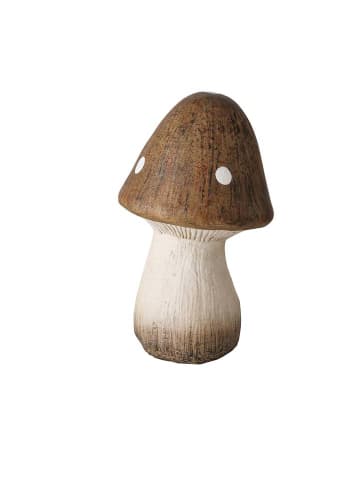 Boltze 2-delige set: decoratieve objecten "Manuso" bruin/wit - (H)16 cm