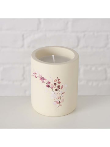 Boltze 2er-Set: Kerzen ''Bernada'' in Beige/ Rosa - (H)8 x Ø 6,5 cm