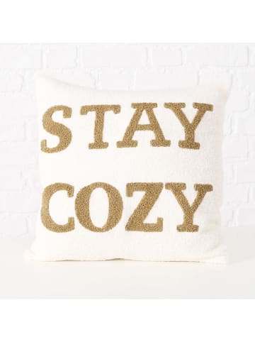 Boltze Decoratief kussen "Cosy" crème/lichtbruin - (L)45 x (B)45 cm