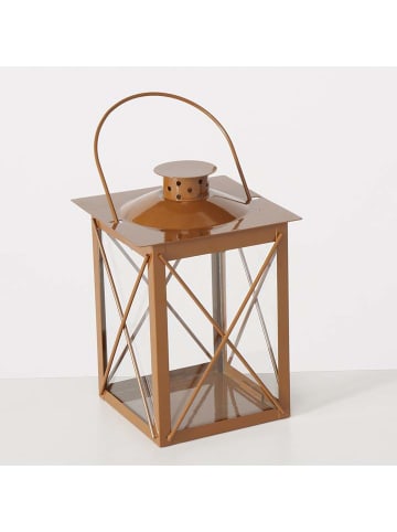 Boltze Lantaarn "Farol" lichtbruin - (B)14 x (H)20 cm