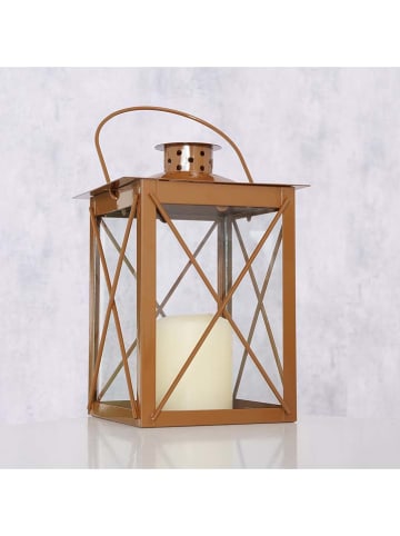 Boltze Lantaarn "Farol" lichtbruin - (B)14 x (H)20 cm