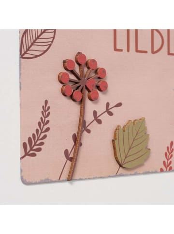 Boltze 3er-Set: Dekoschilder ''Levana'' in Bunt - (L)14 x (B)21 cm