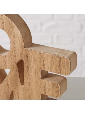 Boltze 2-delige set: decoratieve objecten lichtbruin - (B)21,5 x (H)12,3 x (D)1,8 cm