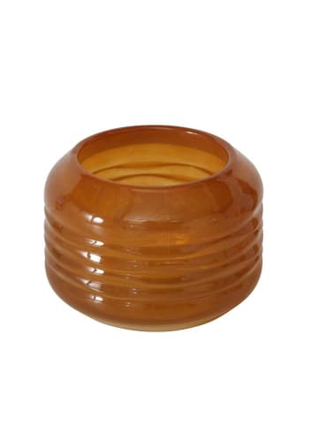 Boltze 5-delige set: theelichthouders "Vadina" oranje/beige/grijs - (H)6 x Ø 8 cm