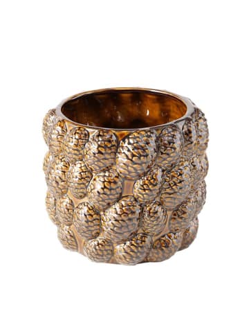Boltze Übertopf ''Corny'' in Braun - (H)14 x Ø16 cm