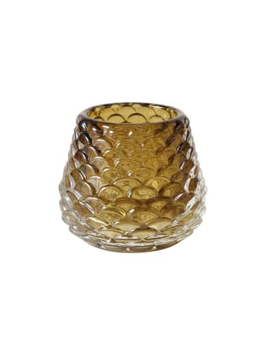 Boltze Świeczniki (3 szt.) "Zato" w kolorze jasnobrązowym - wys. 6,5 x Ø 7,5 cm