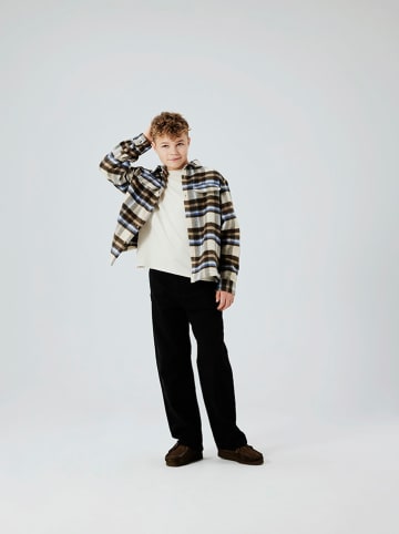 name it Blouse "Mowe" bruin/blauw