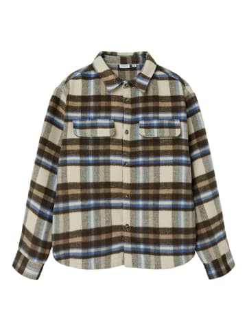 name it Blouse "Mowe" bruin/blauw